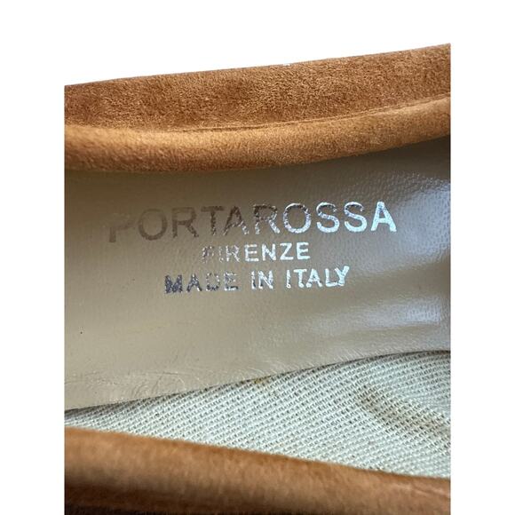 Porta Rossa Italian Brown Suede Loafers Size 37/ US 6.5 - Picture 10 of 10